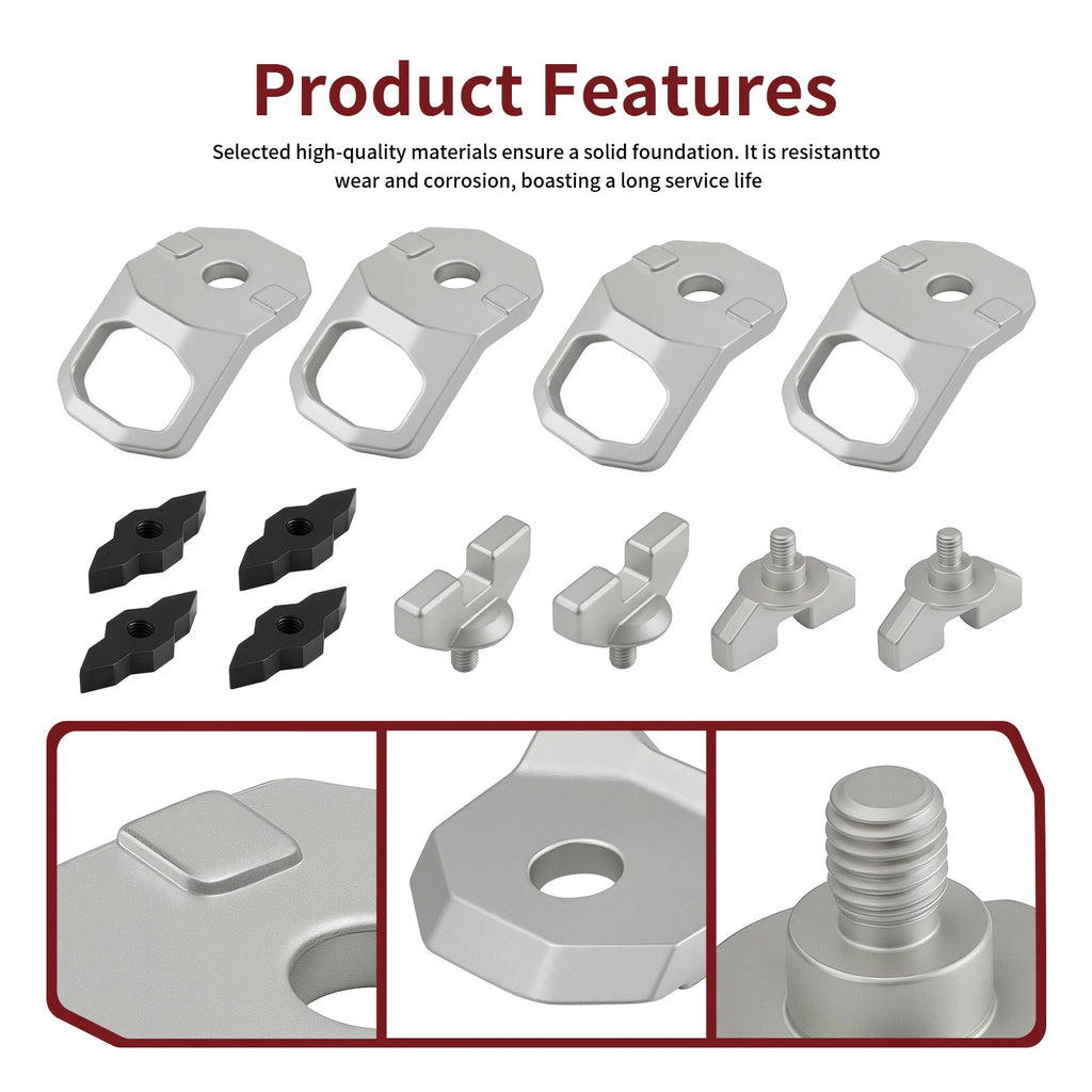 Set of 4 Lock & Ride D-Ring 2889620 2890894 for Polaris Xpedition ADV 5 (2024–2025)
