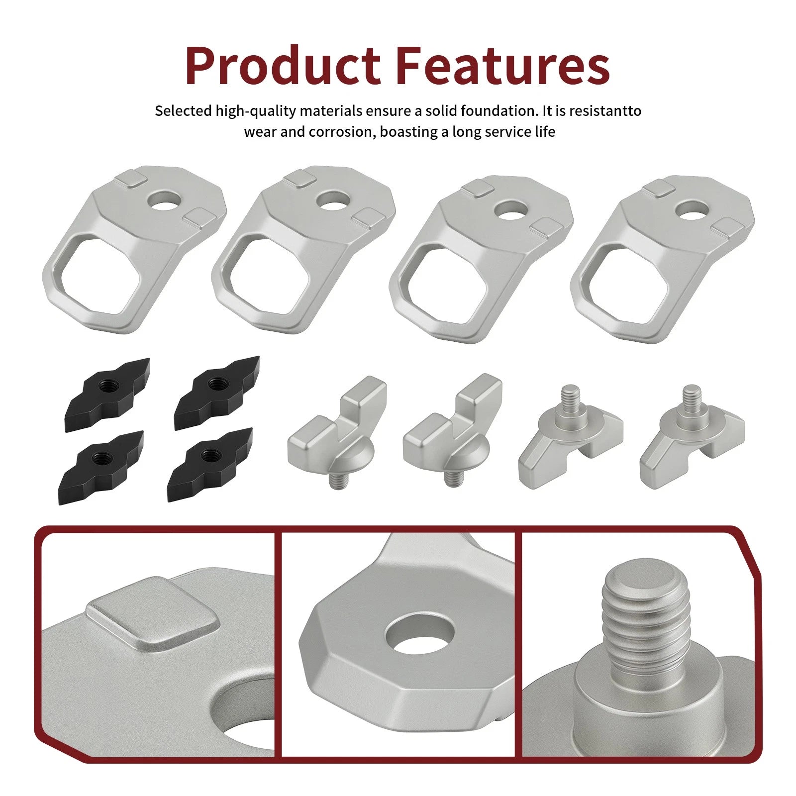 Set of 4 Lock & Ride D-Ring 2889620 2890894 for Polaris Xpedition ADV 5 (2024–2025)