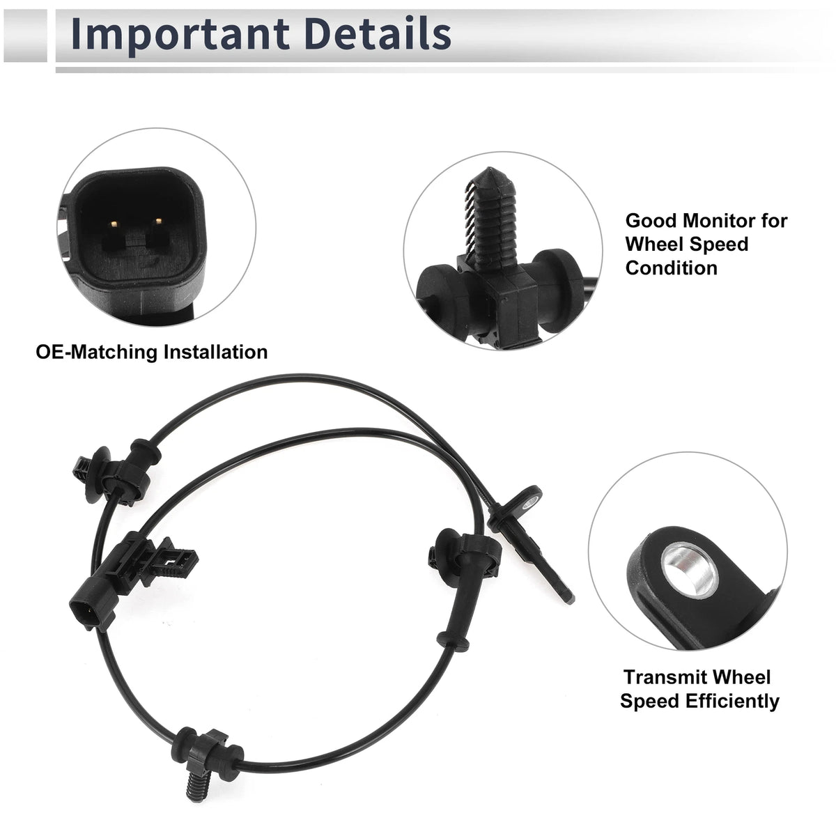 ABS Wheel Speed Sensor for Cadillac ATS (2013–2019) Rear Left/Right