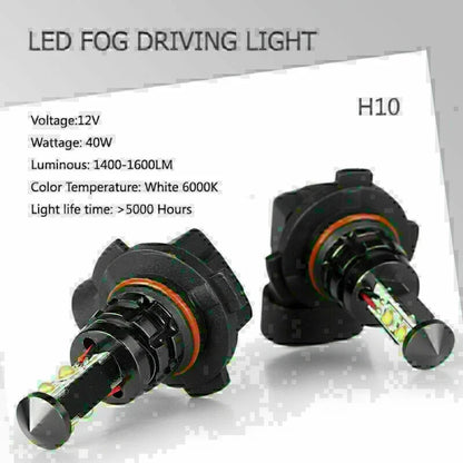 20W White LED Headlight Fog Light Bulb for H10 (2010–2023)