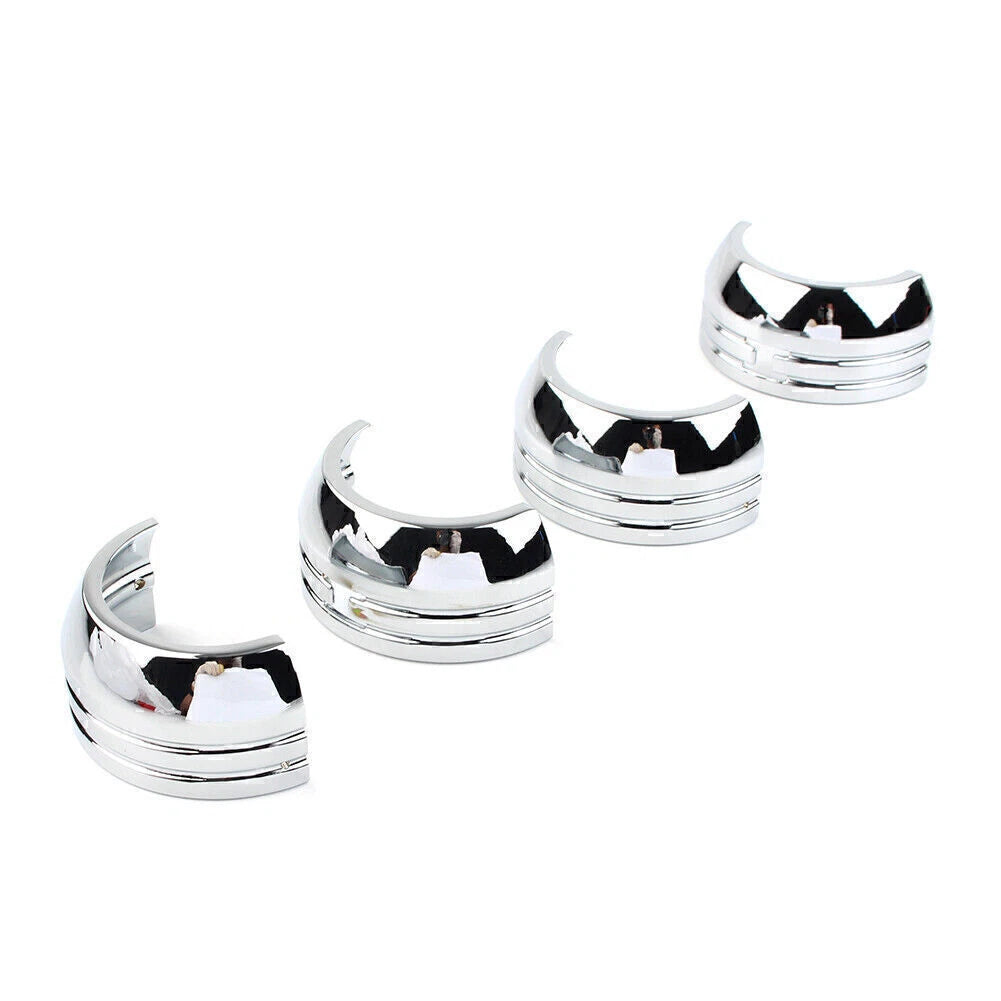 Set of 2 49mm Chrome Fork Boot Covers for Harley FXD (2006–2017)