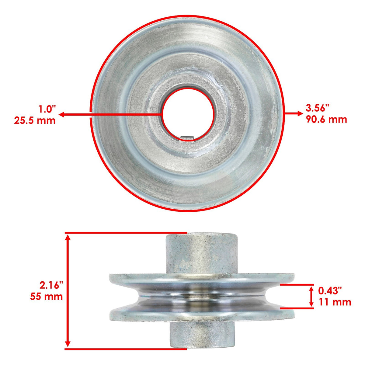 PTO Engine Pulley Replacement for Ryobi 13AA925P004 (2004–2004)