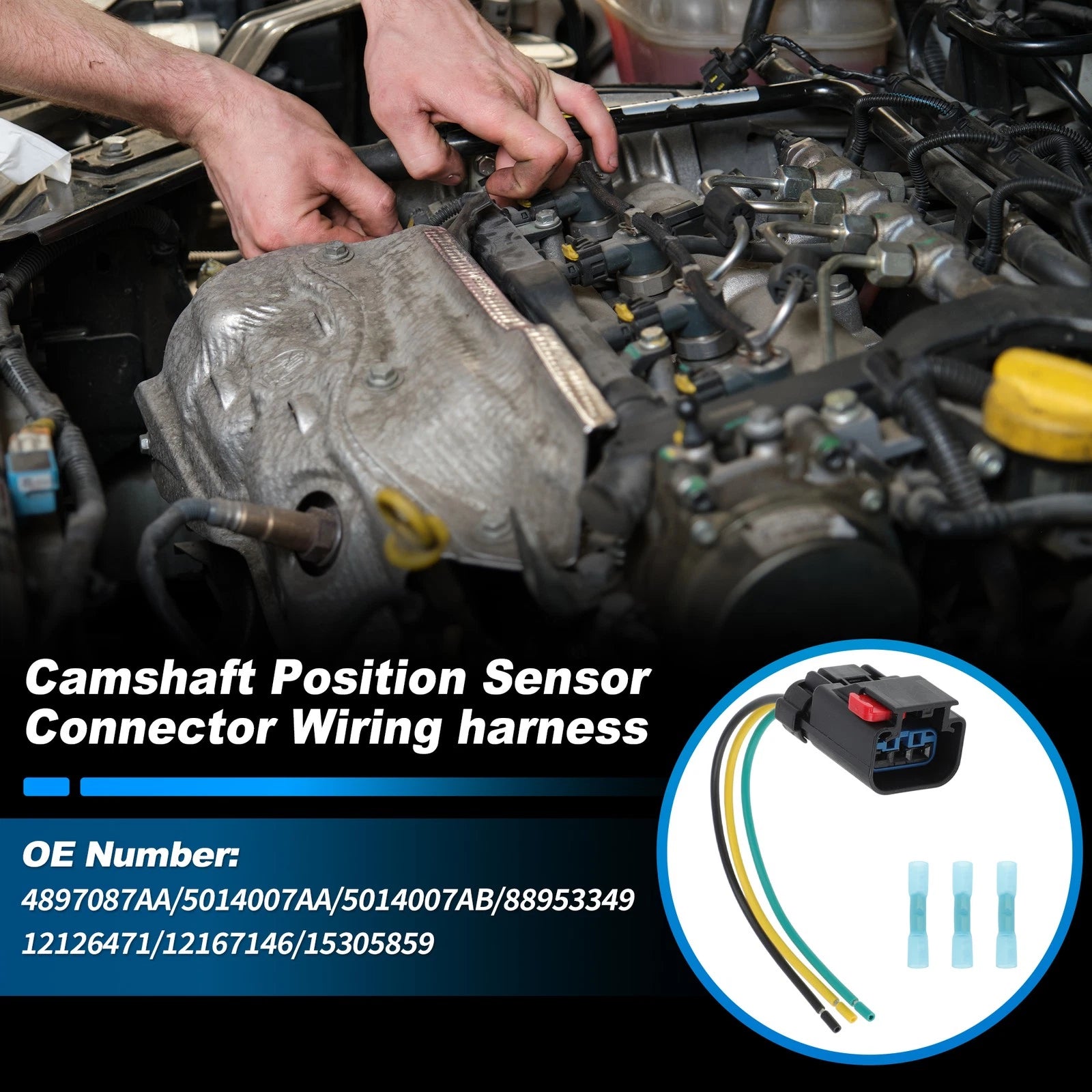 Camshaft Position Sensor Connector Wiring Harness for Cadillac (2010–2015)