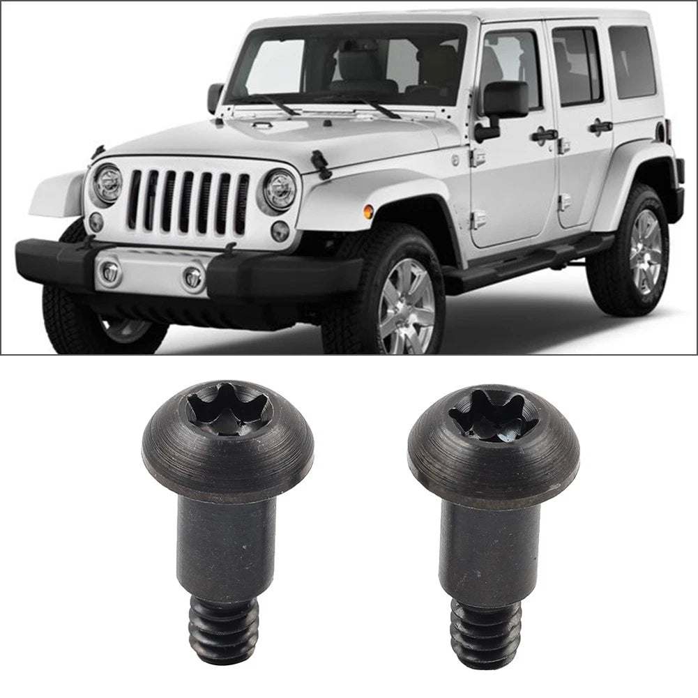 2Pcs Torx Soft Top Bow Roll Bar Bracket Mounting Screws for Jeep Wrangler (1997–2017)