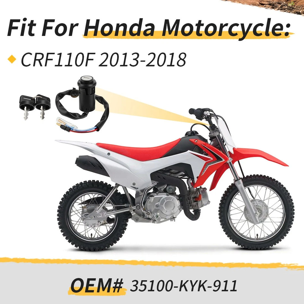 Ignition Key Switch for Honda CRF110F (2013–2018)