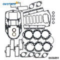 Set of 2 Power Head Gasket for Evinrude Johnson OMC V6 185HP-225HP (1978–1995) 0436891, 0777469