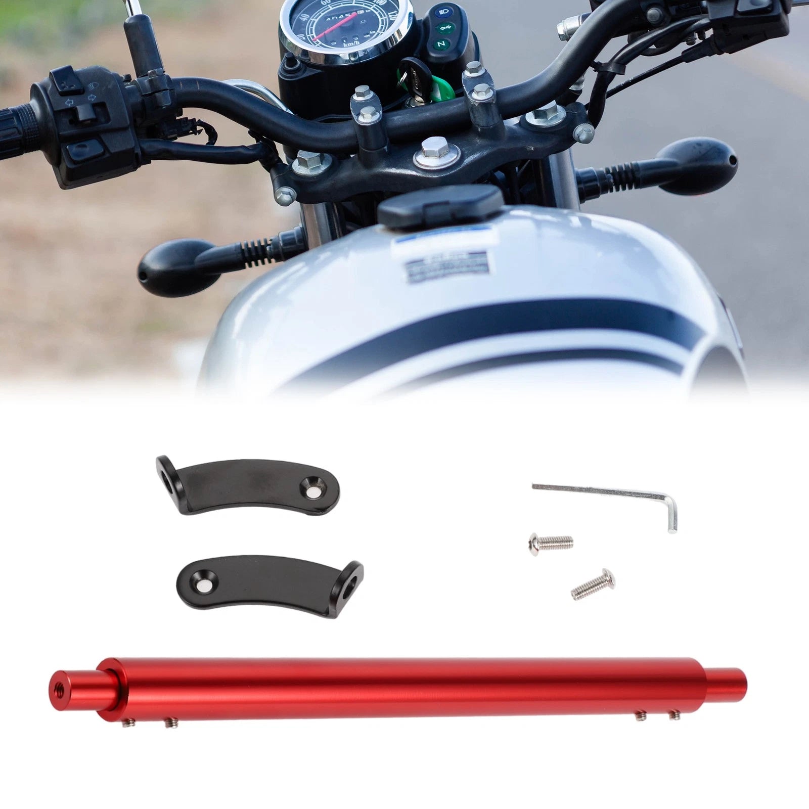 Motorcycle Handlebar Crossbar for Motor Bike with Wrench Tool Set (1 Pair)