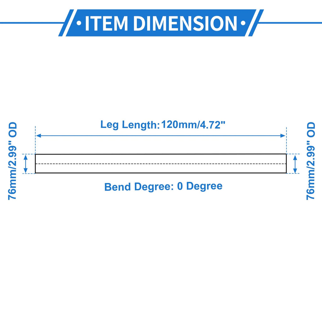 2.99" OD Intercooler Pipe for - Brushed Silver Tone