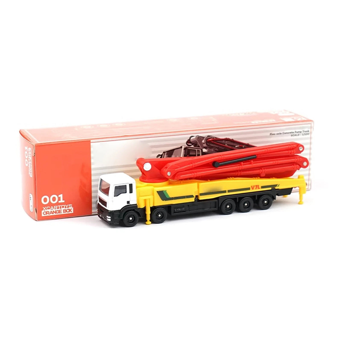 Concrete Pump Truck Diecast Model for Engineering Vehicle (1:100 Scale)