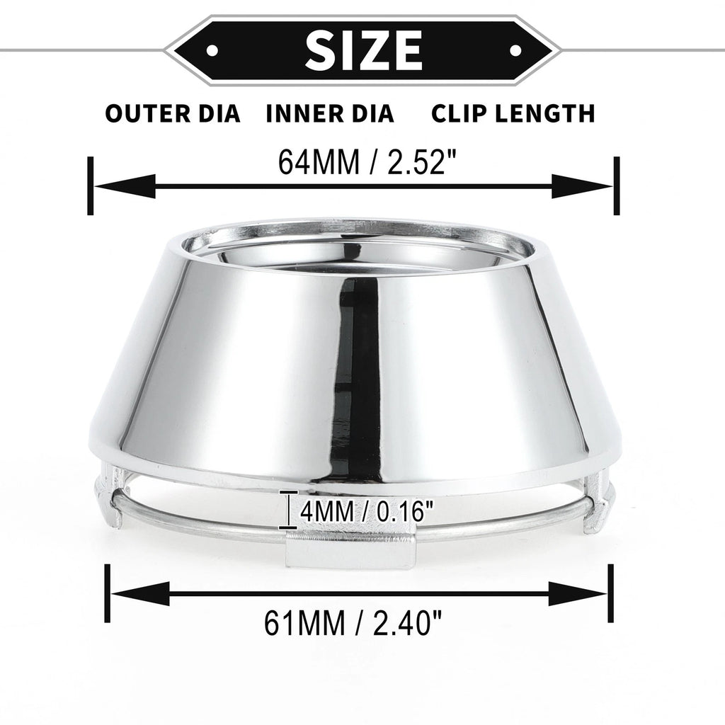 1Pc Wheel Hub Center Cap for (64 mm, Chrome)