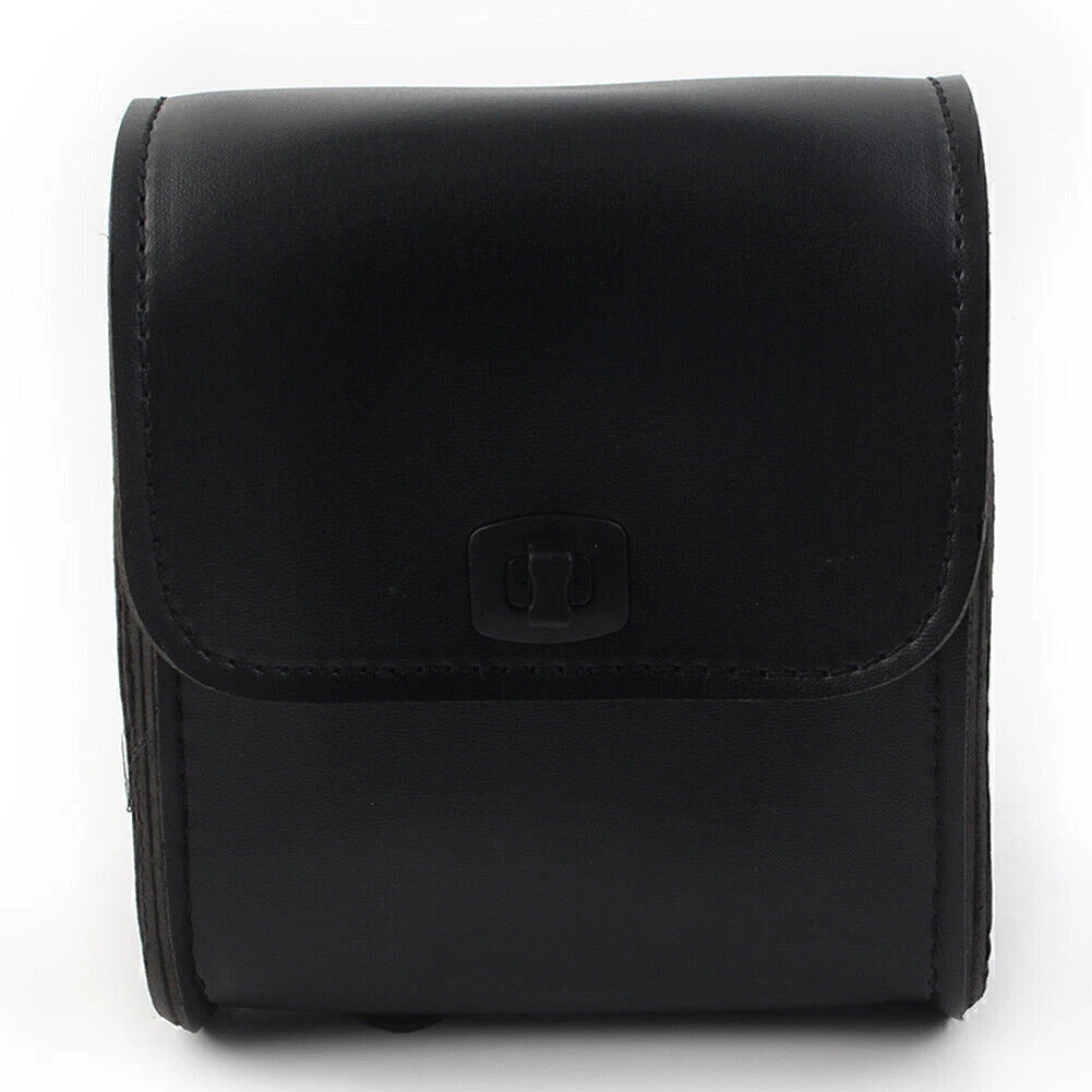 Saddle Luggage Pu Leather Side Tool Bag Storage Universal Pouch Black Motor