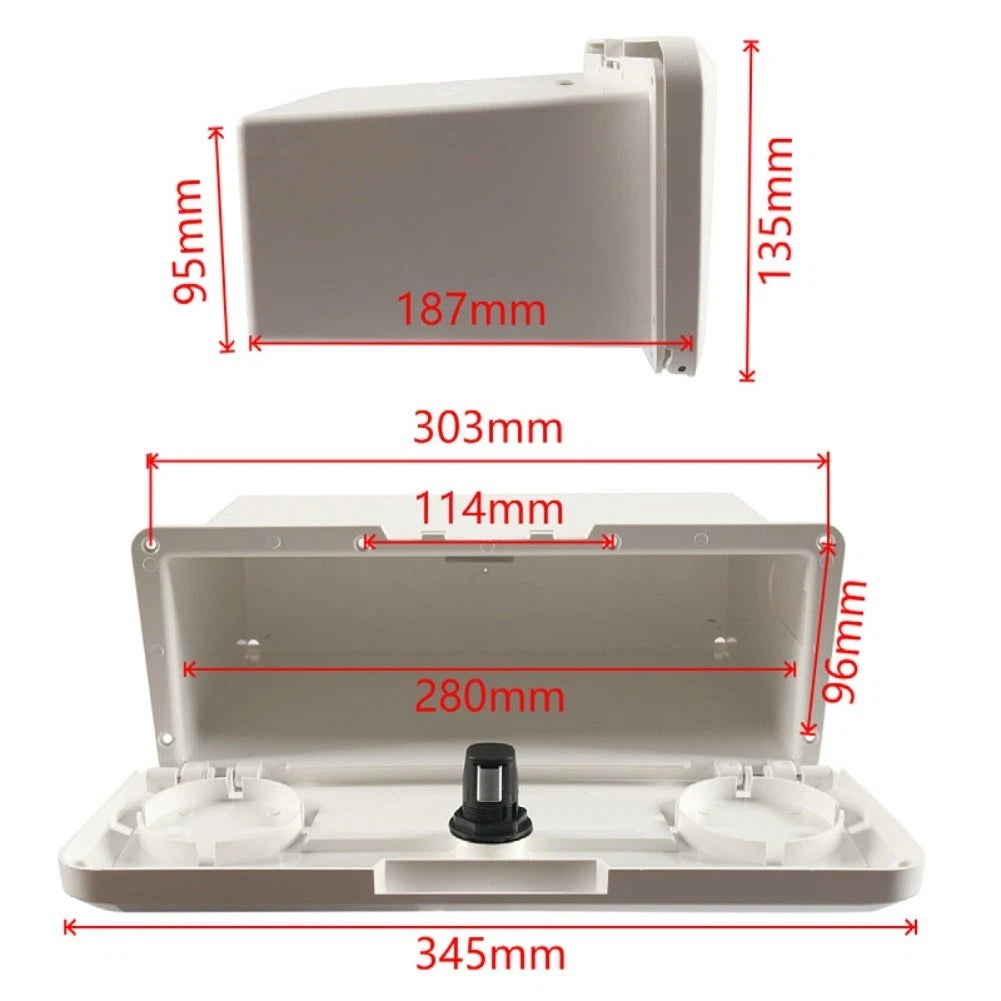 Lockable ABS Boat Storage Box with Cup Holders for Boats and Yachts