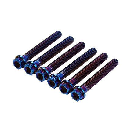 6X M10x50mm Titanium Bolt Torx Head Flange Screw for Motorcycle Bike