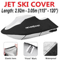 Trailerable Jet Ski Cover for Jet Skis up to 120" - Waterproof Heavy Duty Black