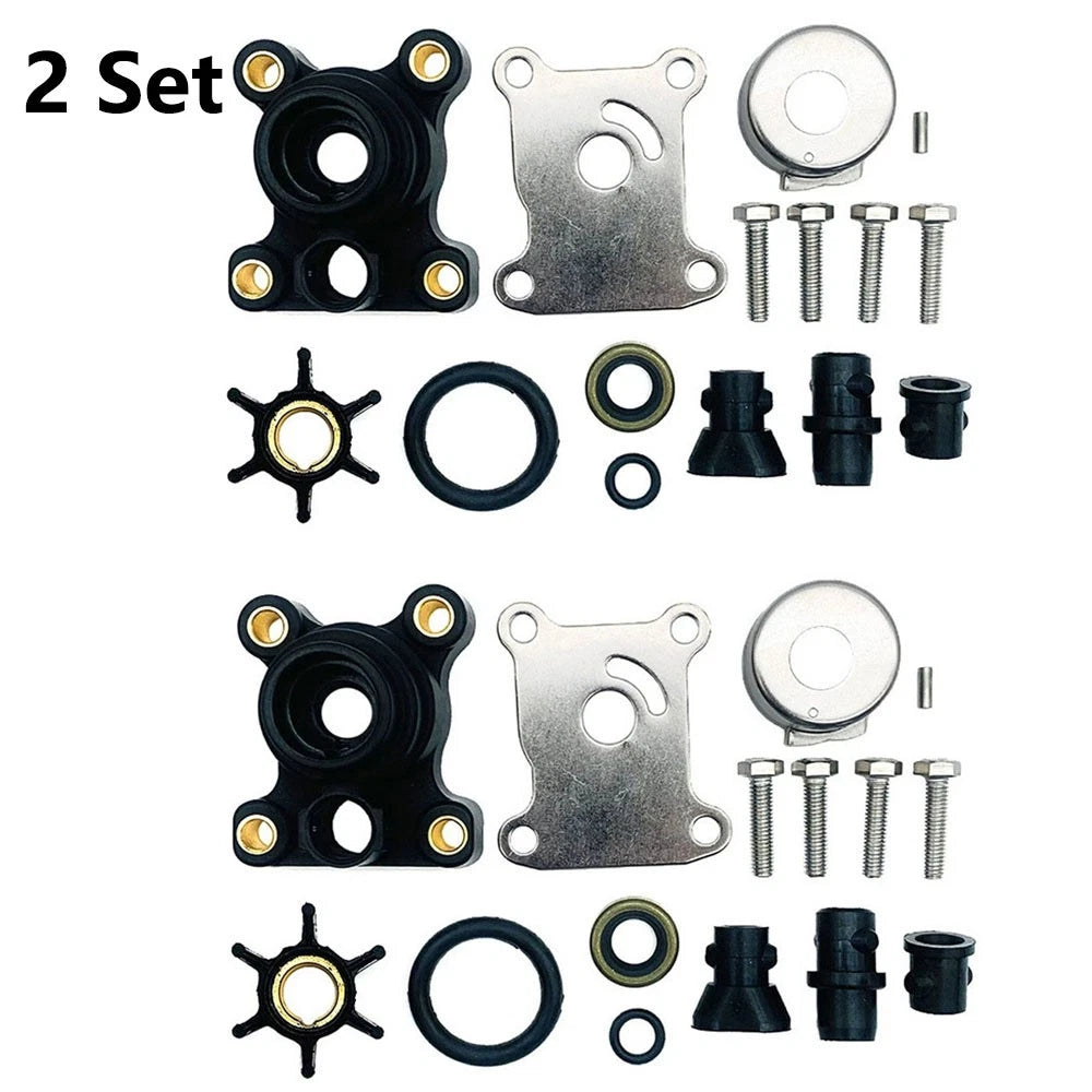 2x Water Pump Impeller Kit 394711 0394711 For Johnson Evinrude 9.9 15HP Replace