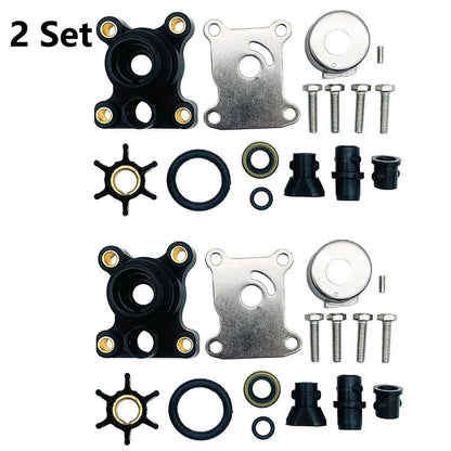 2x Water Pump Impeller Kit 394711 0394711 For Johnson Evinrude 9.9 15HP Replace
