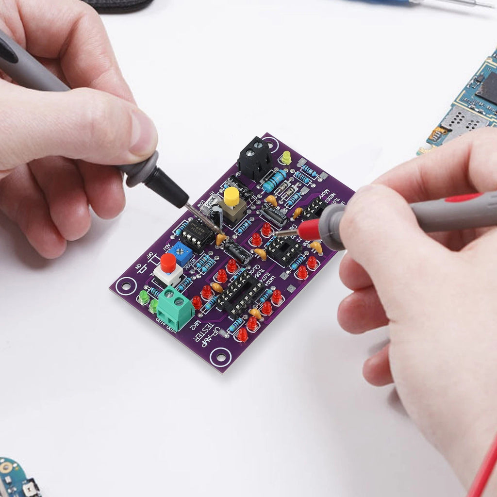 Op Amp Test Board with LED Indicator for Op Amps