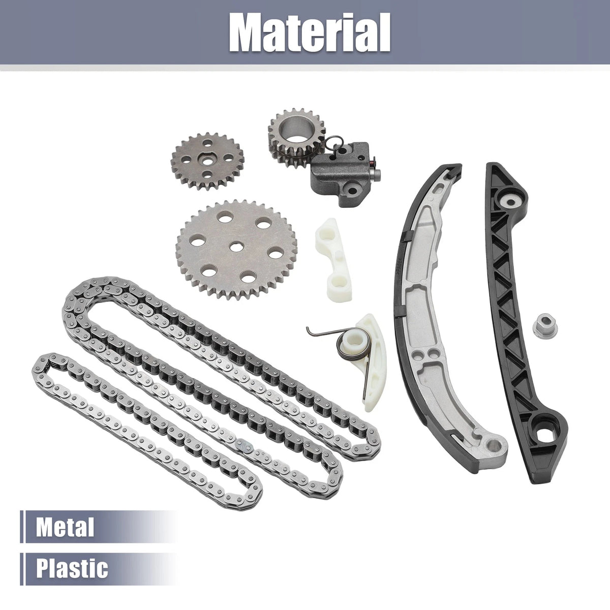 Engine Timing Chain Kit for Mazda 3 5 6 Tribute 2.3L L4 (2004–2013) TKMZ230A LF02-12-500