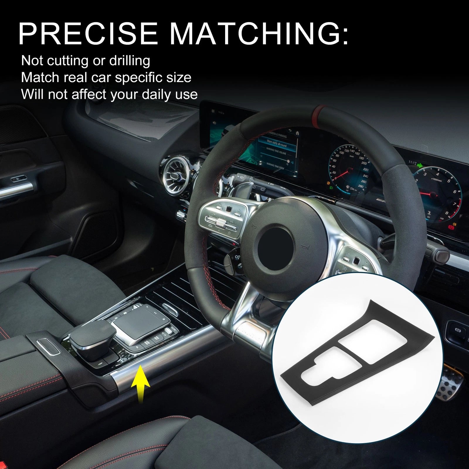 Center Console Panel Sticker Replacement for Mercedes-Benz GLA Class (2020–2021)