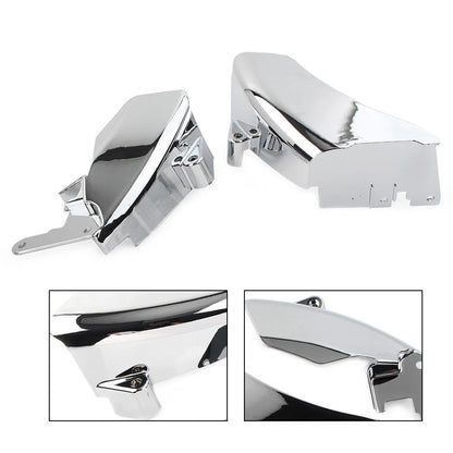 Chrome Mid Frame Air Deflector Trim Heat Shield Cover Kit for Harley Dyna (2006–2017)