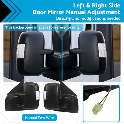 Set of 2 Manual Door Mirrors for LDV V80 (2013–Present)