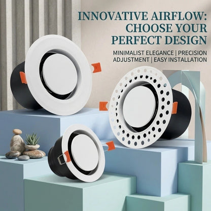 ABS Round Ceiling Air Vent Diffuser for Duct Fit (75mm, 100mm)