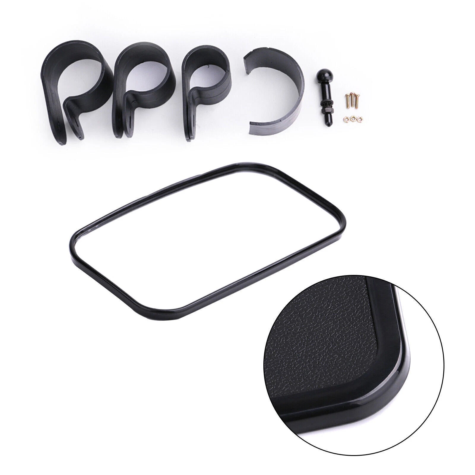 1.5" 1.75" 2" Bar Rectangular Rear View Mirror for Kawasaki Mule Can-Am Commander