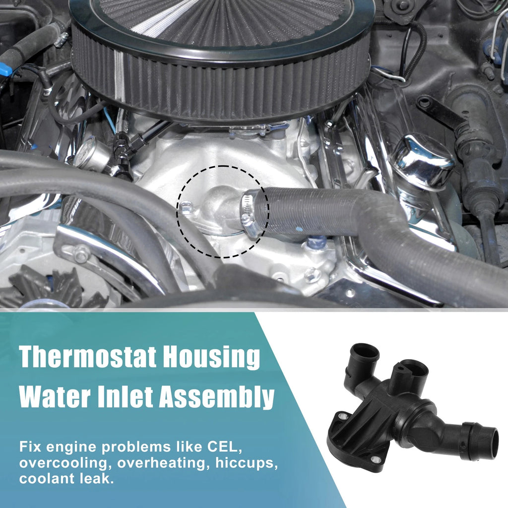 Engine Thermostat Housing Assembly Replacement for Volkswagen Passat Jetta (2006–2010)