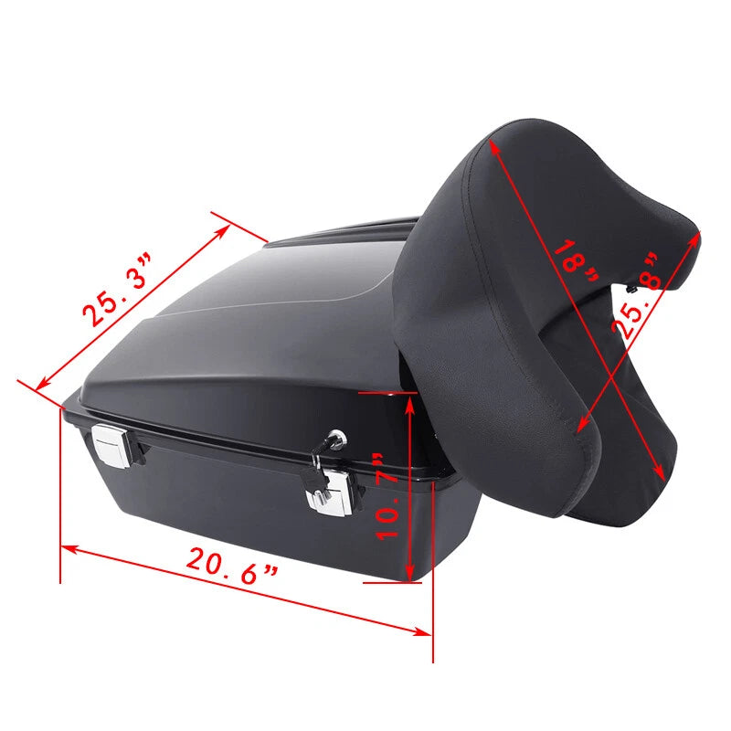 Chopped Trunk Backrest & Mount Rack Plate for Harley Electra Glide (2009–2013)