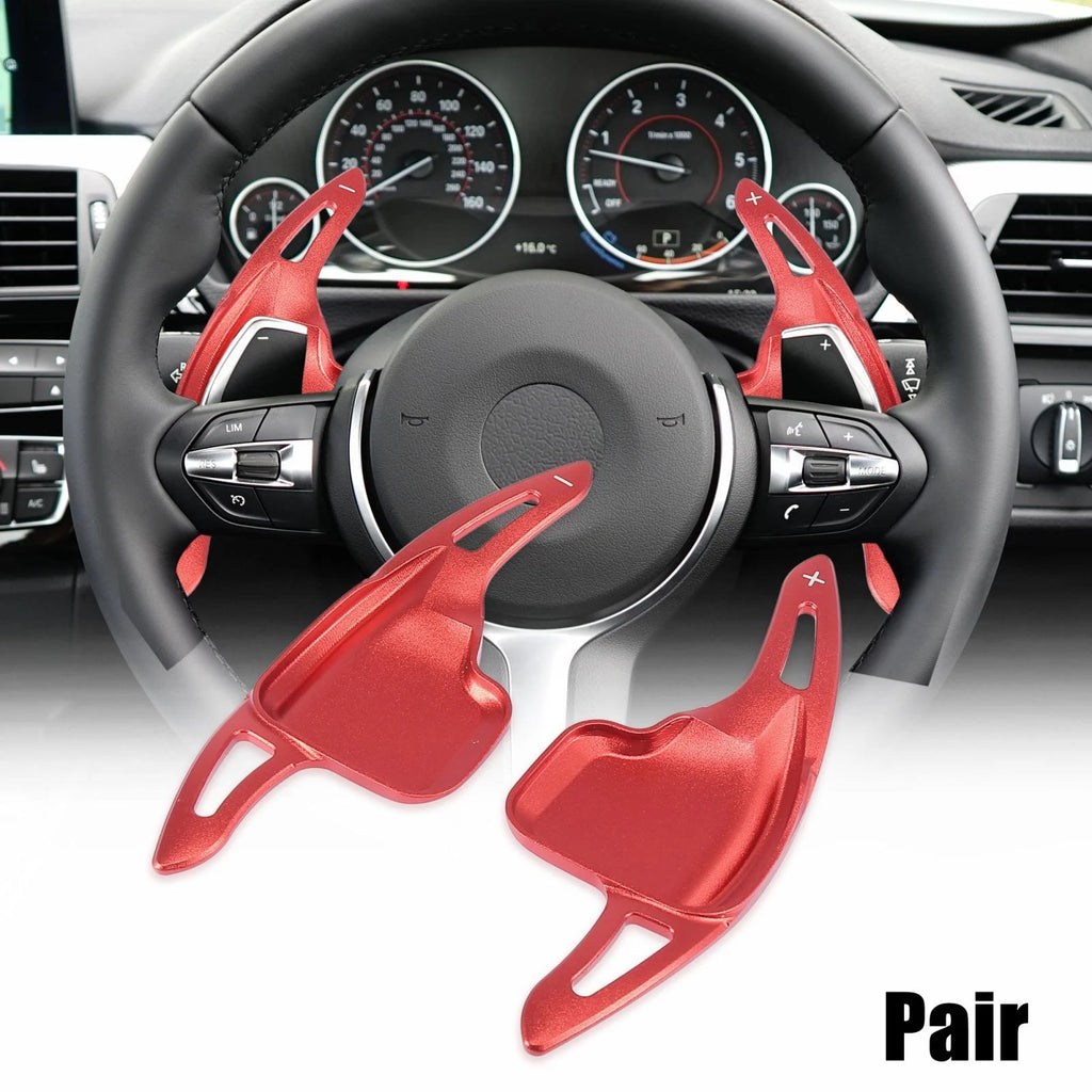 Red Steering Wheel Shift Paddle Shifter Extension Cover for BMW 4 2 (2017–2020)