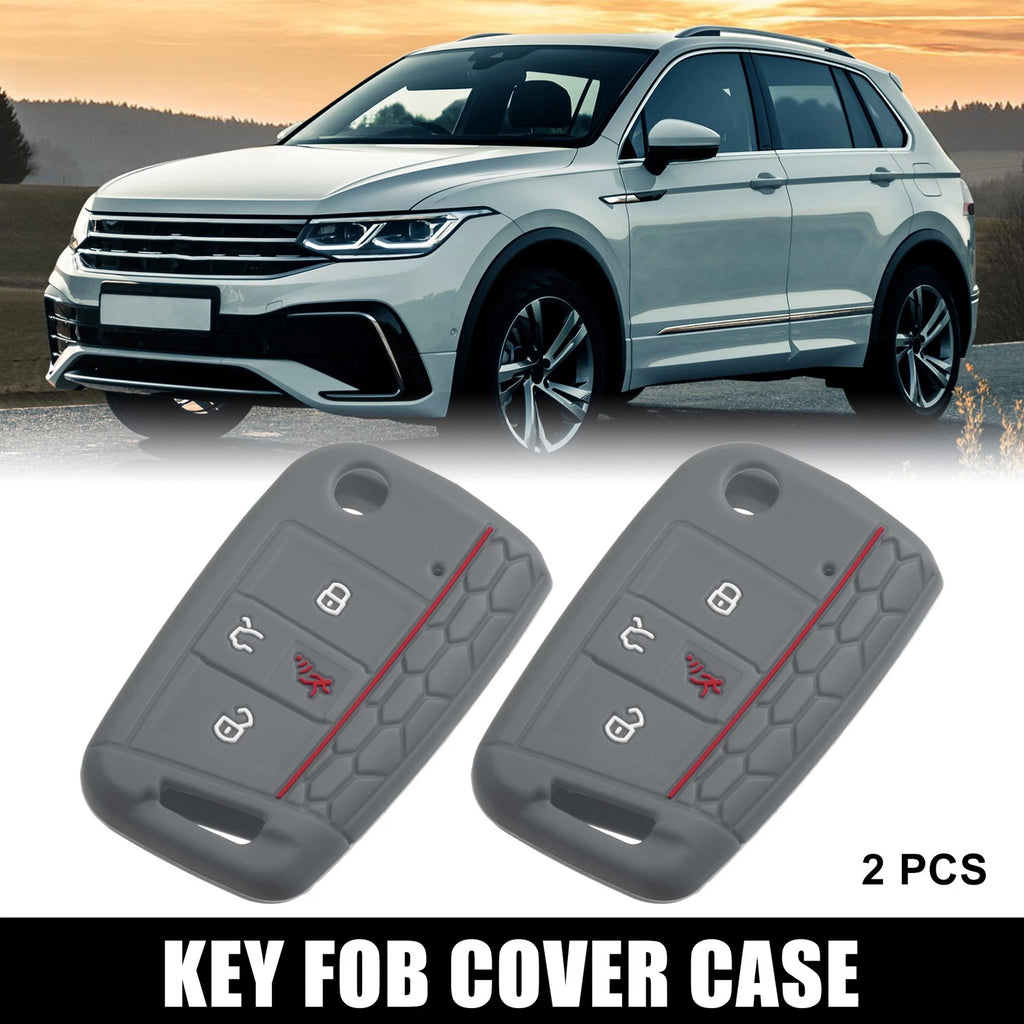 2 Pc Silicone Remote Key Fob Cover Protector for VW Golf (2006–2024)