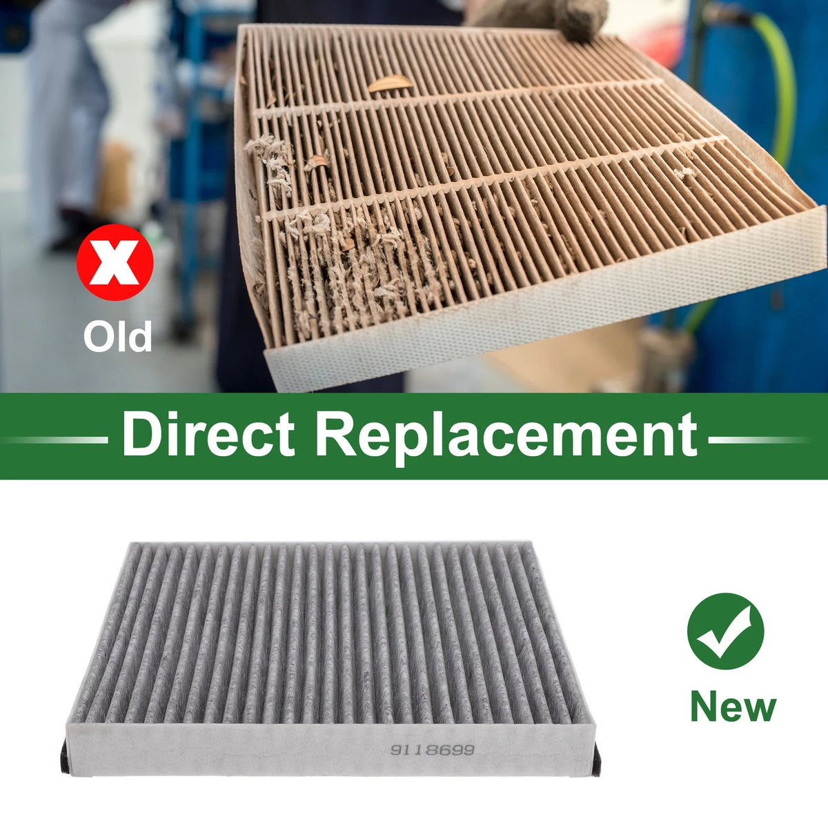 Cabin Air Filter for Opel Astra G Cabriolet (1998–2005) No.11236