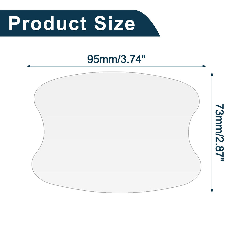 Car Door Handle Scratch Protector for Universal Vehicles (73x95mm, Matte White)