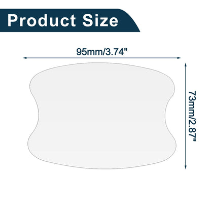 Car Door Handle Scratch Protector for Universal Vehicles (73x95mm, Matte White)