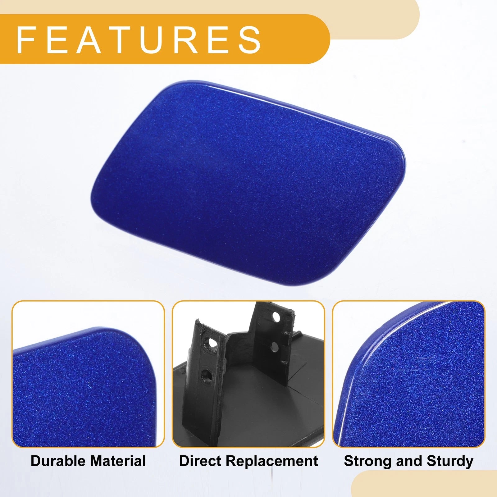 Front Left Washer Nozzle Cover Cap for Audi A4 (2005–2008) 1Pcs Dark Blue