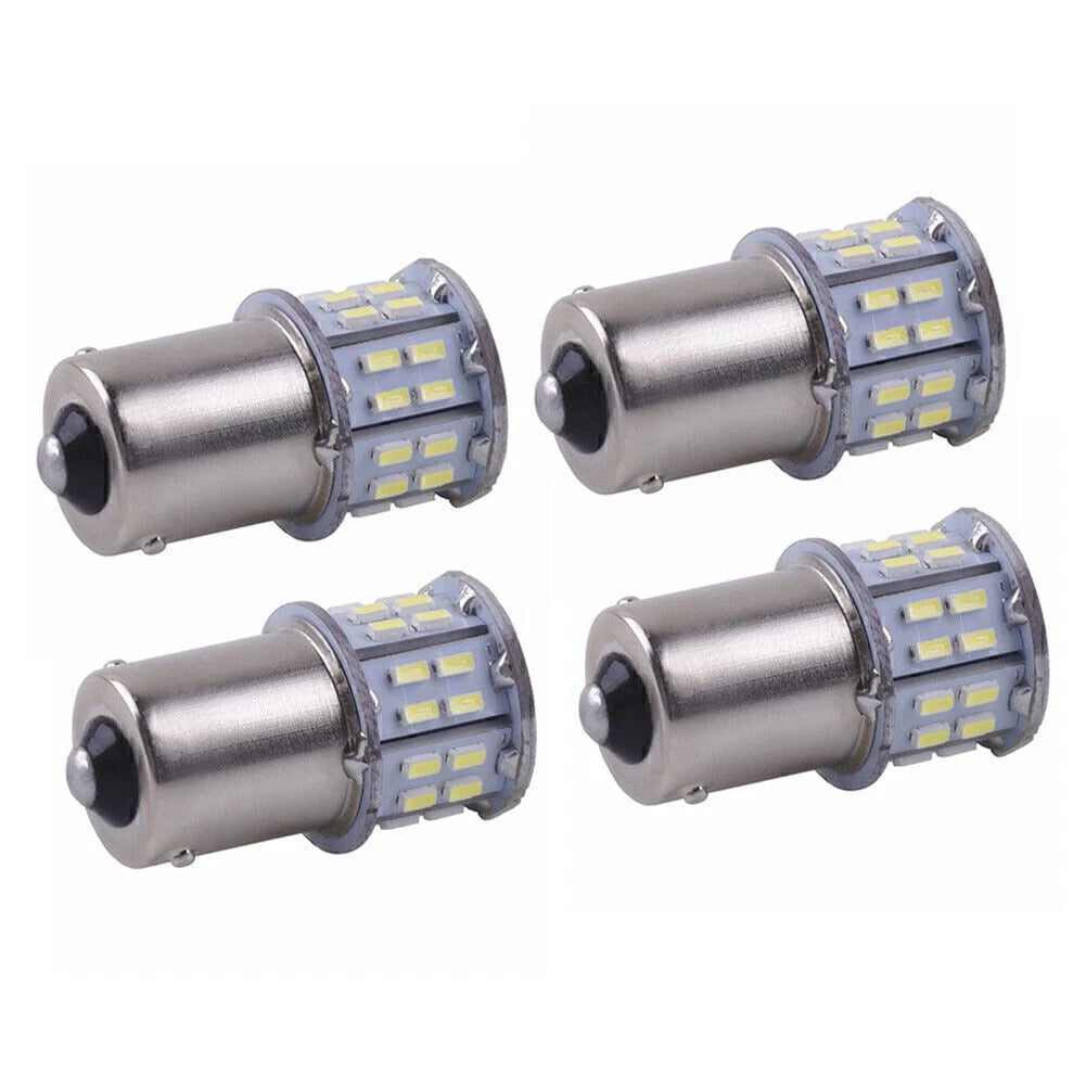 4PCS 1156 LED Turn Brake Tail Indicator Blinker Car Light Bulb BA15S White