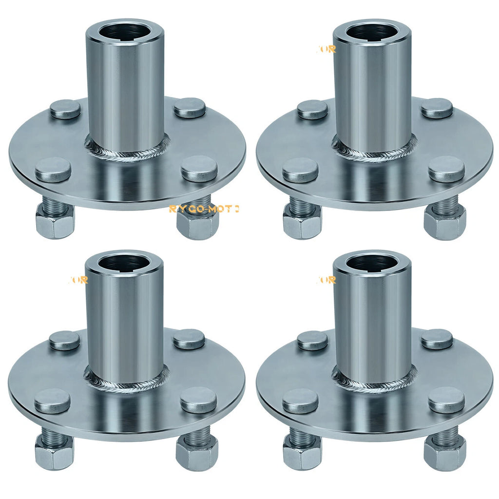 Set of 4 Live Axle Adapter Hubs for Go Kart ATV Quad Trailer (4" x 4")