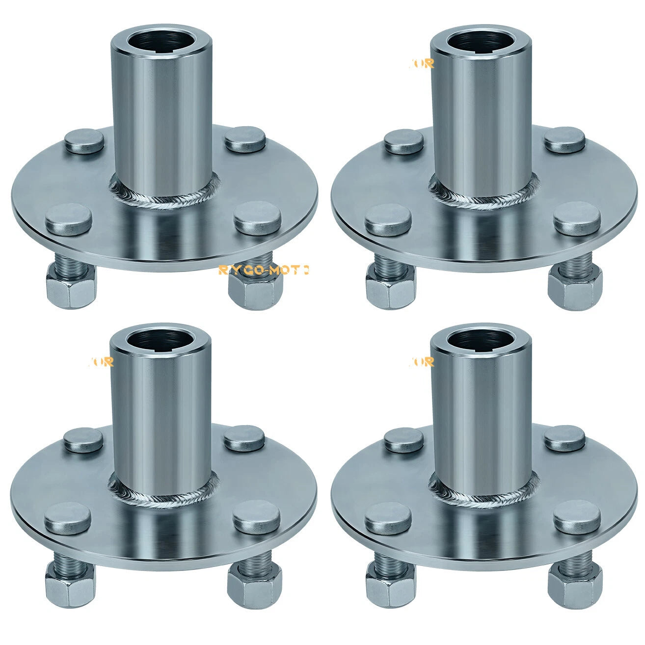 Set of 4 Live Axle Adapter Hubs for Go Kart ATV Quad Trailer (4" x 4")