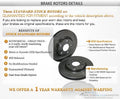 2 Front Disc Brake Rotors for Subaru Forester (2002–2013)