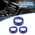 AC Radio Switch Knob Cover Decals for Dodge Durango (2014–2020) Blue Set