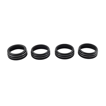 Black AC Climate Control Ring Knob Trim for Toyota Tacoma (2016–2023)