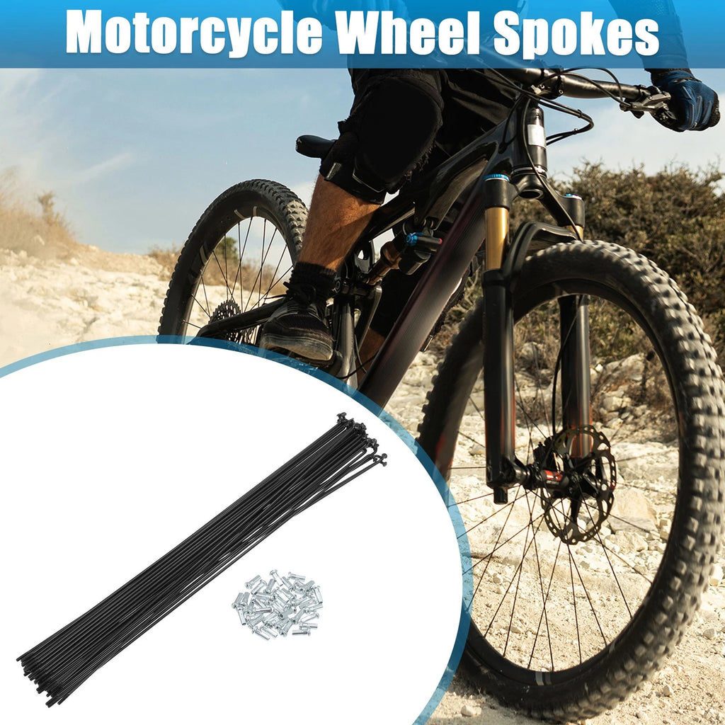 14G J Bend Bicycle Spokes with Nipples for 280mm Wheels (40 Pack)