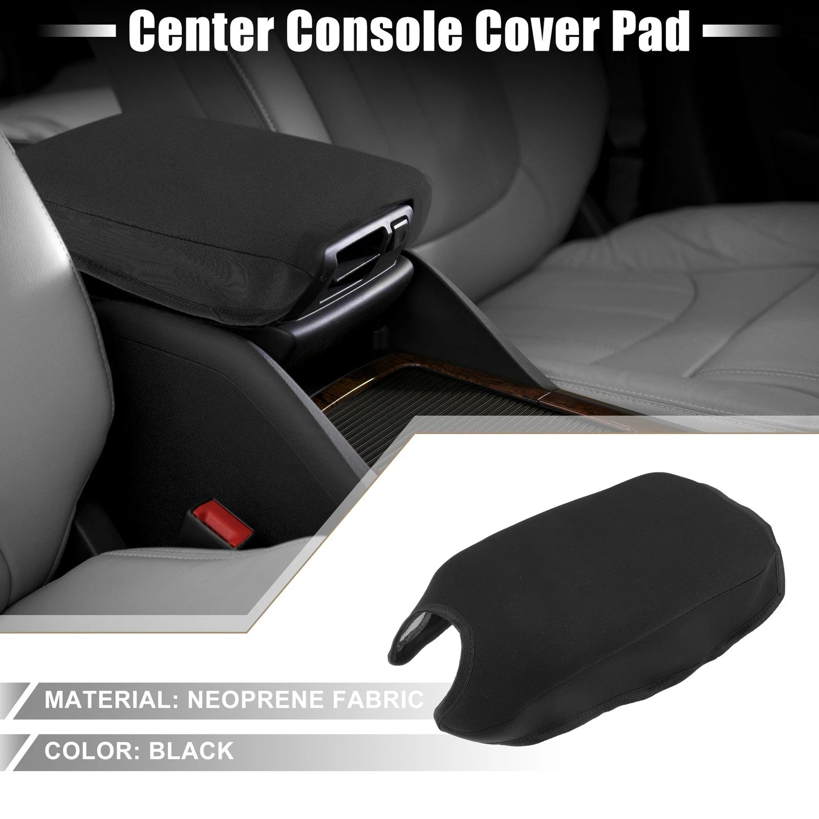 Center Console Armrest Cover Replacement for Honda HRV (2016–2022) Black