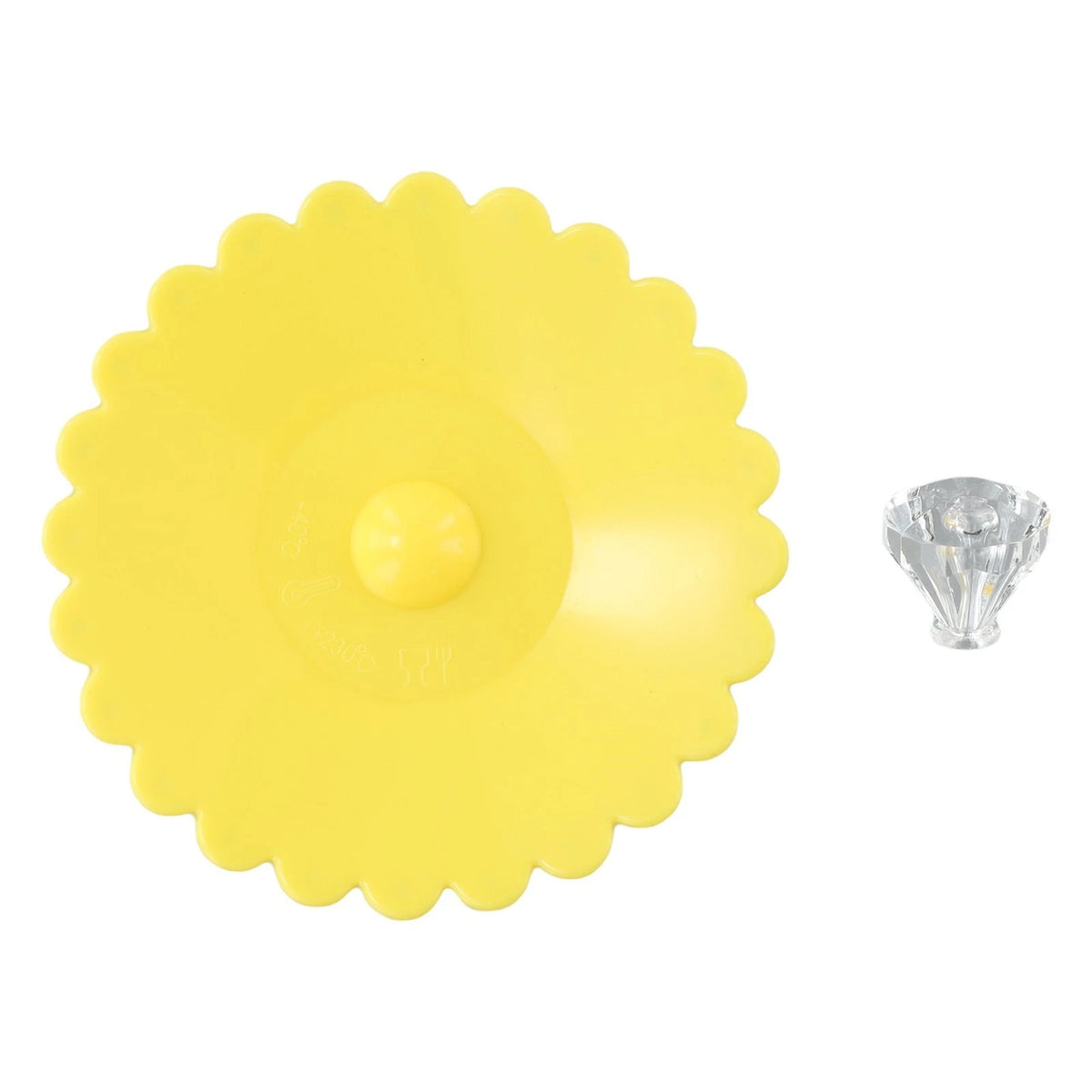 Set of 4 Heat Resistant Cup Lids with Diamond Handle