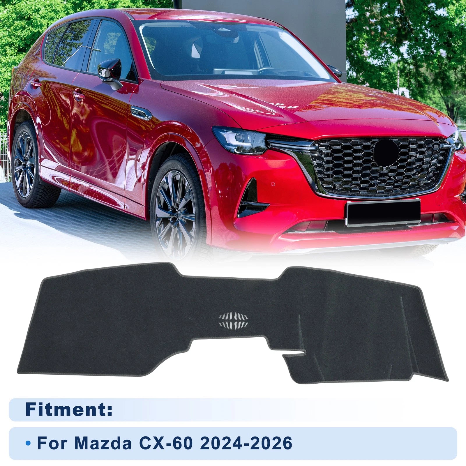 Dash Cover for Mazda CX-60 (2024–2026) Polyester Gray