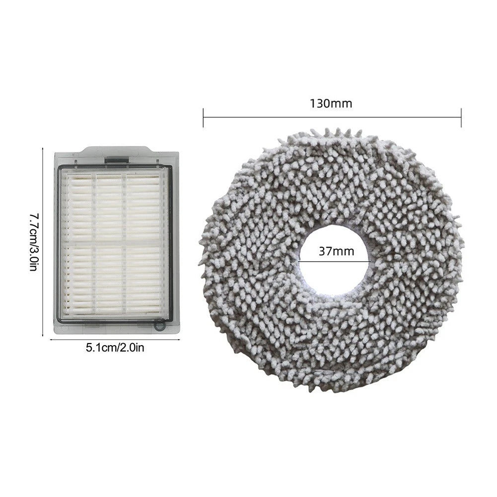 HEPA Filter Mop Pad Side Brush Kit for Polaris PVCRAC