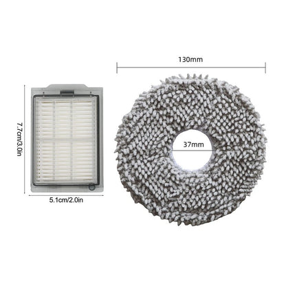 HEPA Filter Mop Pad Side Brush Kit for Polaris PVCRAC