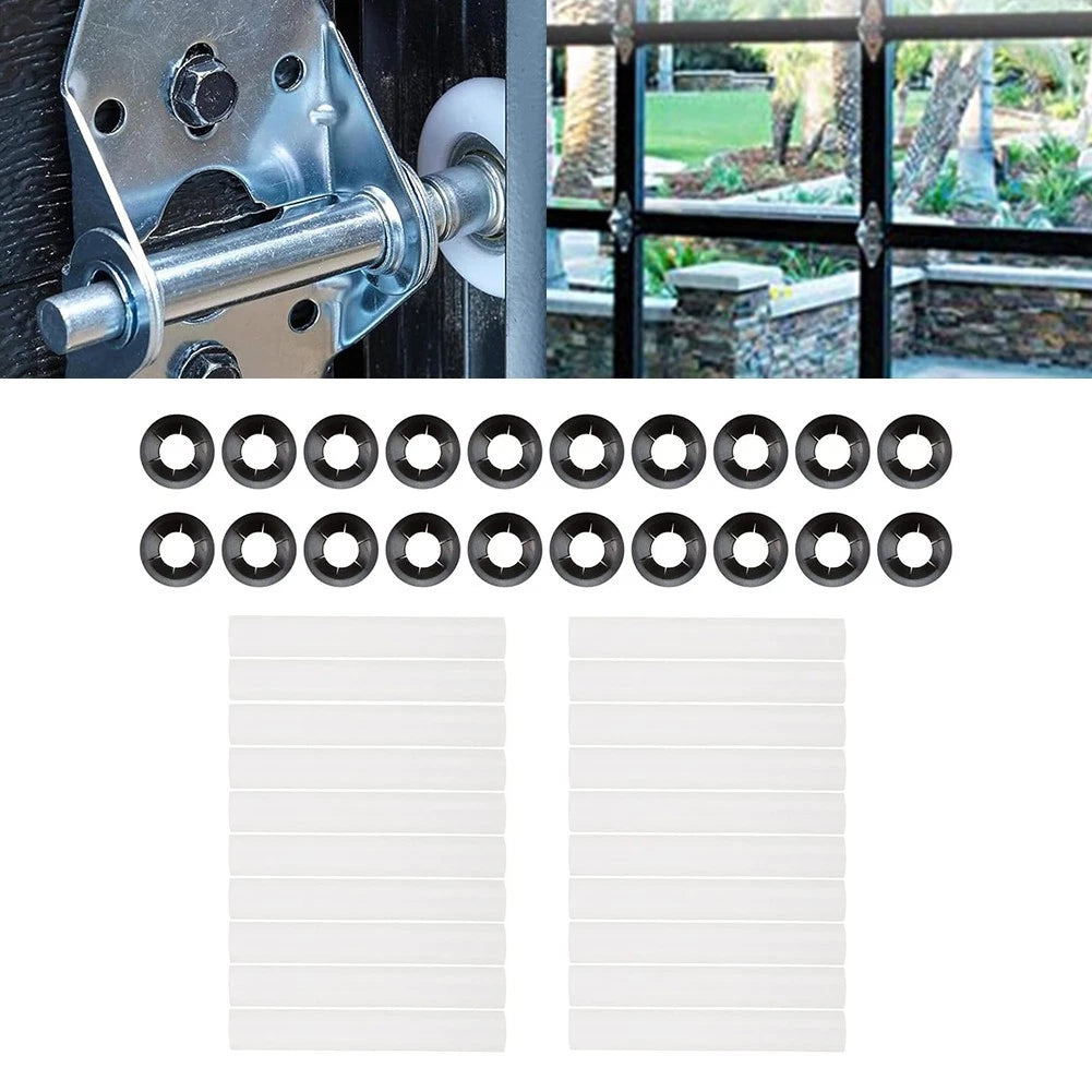Set of 20 Garage Door Hinge Rollers for Rattling Reduction