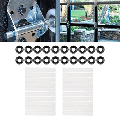 Set of 20 Garage Door Hinge Rollers for Rattling Reduction