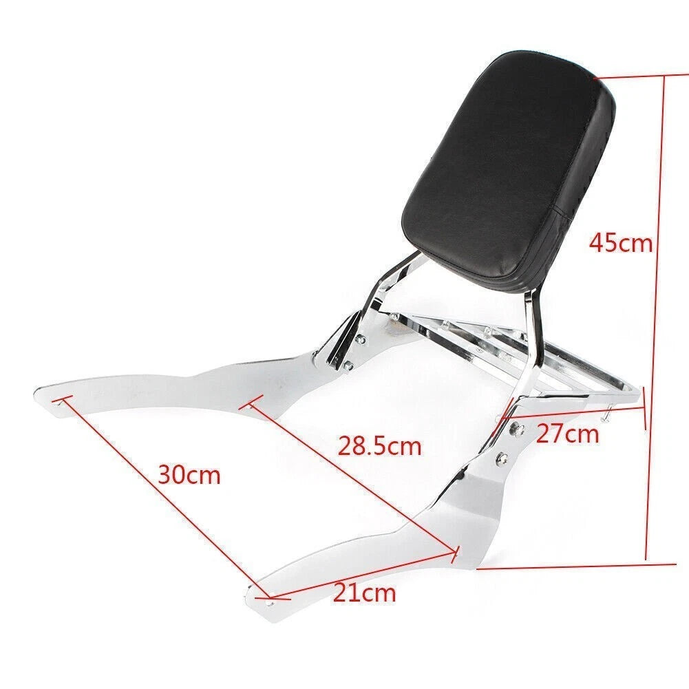 Passenger Backrest Sissy Bar w/ Luggage Rack for Yamaha Vstar 400 (1998–2014)